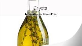  Presentation with olive oil - Beautiful slide deck featuring olive-oil-with-herbs-isolated backdrop and a white colored foreground