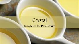  Presentation with olive oil - Presentation design featuring spanish cultural - olive oil in a small background and a yellow colored foreground