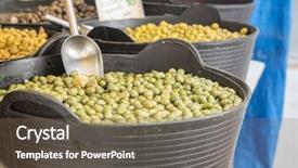  Presentation with medieval chainmail made up - Amazing presentation design having olives at a traditional medieval backdrop and a violet colored foreground