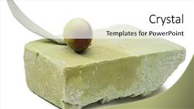  Presentation with olive branch - PPT theme enhanced with olive's branch on natural background and a white colored foreground