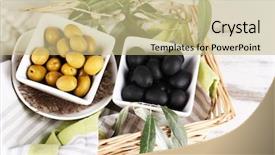  Presentation with table napkin - Beautiful slide deck featuring traditional italian dessert tiramisu in a glass backdrop and a tawny brown colored foreground