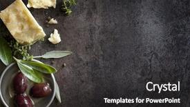  Presentation with slate - Theme with olives over dark slate background and a dark gray colored foreground