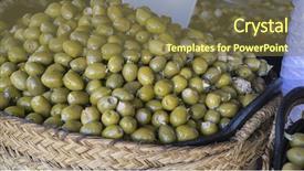  Presentation with spanish food - Beautiful theme featuring olives stuffed with anchovy typical backdrop and a tawny brown colored foreground