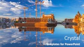  Presentation with building construction - Slide deck enhanced with olowianka-island-with-building-construction background and a teal colored foreground