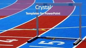  Presentation with college running track hurdle - Cool new presentation with olympia - athletic track with numbers backdrop and a  colored foreground