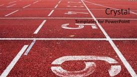  Presentation with lines - Colorful presentation theme enhanced with olympia - athletic track with start numbers backdrop and a  colored foreground