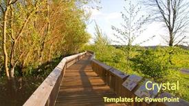  Presentation with refuge - Theme consisting of olympia - nisqually national wildlife refuge boardwalk background and a tawny brown colored foreground