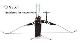  Presentation with sport - Presentation design having olympic backgrounds - sport bow isolated on white background and a white colored foreground