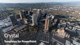 Presentation with city of los angeles ca - Audience pleasing PPT theme consisting of olympic bl with beverly hill backdrop and a dark gray colored foreground