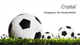  Presentation with olympic - PPT layouts enhanced with olympic circle - multiple soccer balls background and a white colored foreground