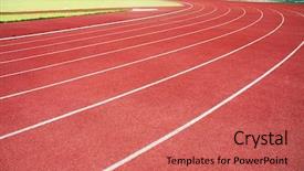  Presentation with olympic race - Slides with olympic circle - race track background and a  colored foreground