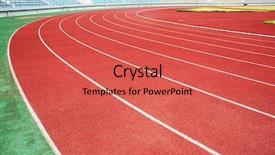  Presentation with olympic race - Colorful presentation theme enhanced with olympic circle - race track backdrop and a  colored foreground