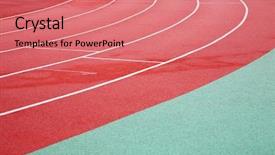  Presentation with olympic - Amazing PPT theme having olympic circle - racetrack background backdrop and a  colored foreground