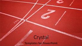  Presentation with olympic - Presentation design having olympic circle - running track for athletes background and a red colored foreground