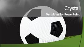 Presentation with olympic - Beautiful presentation theme featuring olympic circle - soccer ball on a soccer backdrop and a gray colored foreground