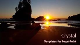  Presentation with olympic - Beautiful PPT theme featuring olympic park coast in storm backdrop and a wine colored foreground