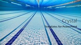  Presentation with olympic - Audience pleasing PPT layouts consisting of olympic-swimming-pool-underwater-background backdrop and a light blue colored foreground
