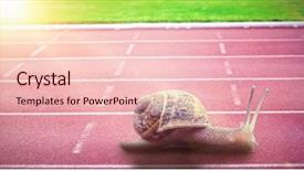  Presentation with olympic race - Slide deck consisting of olympic theme - snail on a white background background and a  colored foreground