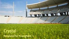  Presentation with olympic - Amazing presentation having olympics team - empty olympic stadium shot backdrop and a tawny brown colored foreground