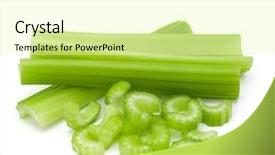  Presentation with process division of cell isolated - Beautiful presentation featuring om - celery stalk bunch isolated om backdrop and a  colored foreground