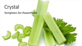  Presentation with process division of cell isolated - Audience pleasing slide deck consisting of om - celery stalk bunch isolated om backdrop and a white colored foreground