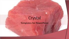  Presentation with raw meat - Colorful slide deck enhanced with om - raw chopped beef meat cube backdrop and a coral colored foreground