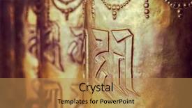  Presentation with prayer image - PPT theme enhanced with om - vintage retro hipster style travel background and a gold colored foreground