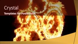  Presentation with flame - Cool new PPT layouts with om-sign-in-flame backdrop and a wine colored foreground