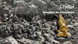  Presentation with chiang mai - Presentation theme enhanced with asian elephant buddhism - wat sri suphan the famous background and a  colored foreground