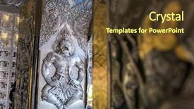  Presentation with chiang mai - Cool new PPT theme with asian elephant buddhism - wat sri suphan the famous backdrop and a  colored foreground