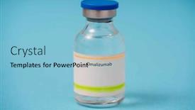  Presentation with antibody - Presentation design enhanced with omalizumab-monoclonal-antibody-for-allergic background and a light blue colored foreground