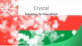  Presentation with oman - Audience pleasing theme consisting of oman flag backdrop and a sky blue colored foreground