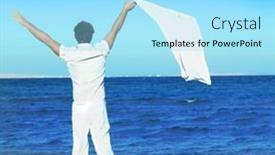  Presentation with oman - Presentation theme having oman-in-white-clothes background and a arctic colored foreground