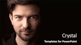  Presentation with black man - Colorful presentation theme enhanced with ombre - young man close up portrait backdrop and a black colored foreground