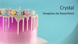  Presentation with easter - Audience pleasing presentation theme consisting of ombre colors - beautiful easter cake on color backdrop and a light blue colored foreground