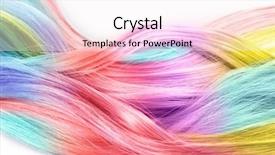  Presentation with colorful - PPT theme featuring ombre colors - trendy hairstyle concept colorful dyed background and a sky blue colored foreground