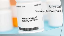  Presentation with fatty acid - Presentation design enhanced with omega-3-acid-ethyl-esters background and a white colored foreground
