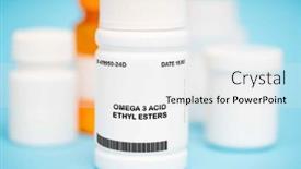  Presentation with fatty acid - Theme with omega-3-acid-ethyl-esters background and a white colored foreground