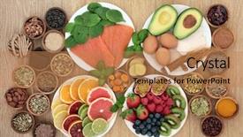  Presentation with food minerals - Amazing presentation theme having spice to relieve stress backdrop and a coral colored foreground