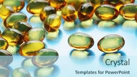  Presentation with capsules - Slides with omega-3 fish oil capsules background and a cool aqua colored foreground