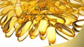  Presentation with omega 3 fish oils - Colorful presentation theme enhanced with omega 3 fish oil capsules backdrop and a gold colored foreground