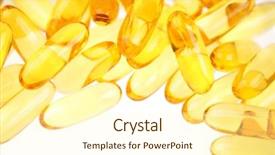  Presentation with capsules - Colorful theme enhanced with omega 3 fish oil capsules backdrop and a cream colored foreground