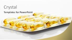  Presentation with oil industry - Presentation theme enhanced with omega-3-fish-oil-gel background and a white colored foreground