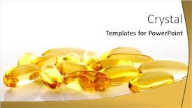  Presentation with medicament - PPT theme consisting of omega-3-fish-oil-gel background and a white colored foreground