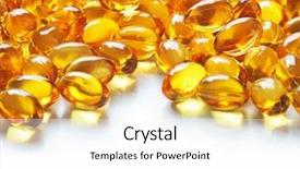  Presentation with capsules - Colorful PPT theme enhanced with omega 3 fish oil gel backdrop and a white colored foreground