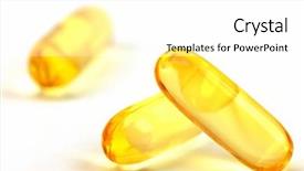  Presentation with oil - Slides with omega 3 fish oil gel background and a white colored foreground