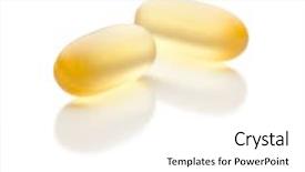  Presentation with supplement - Audience pleasing theme consisting of omega 3 fish oil supplement backdrop and a white colored foreground
