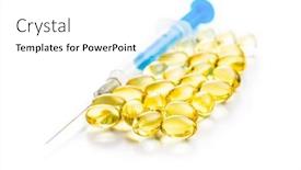  Presentation with supplement - PPT theme enhanced with omega-3-pills-fish-oil background and a white colored foreground