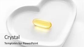  Presentation with pills - Amazing PPT theme having fish oil - omega-3 pills on a white backdrop and a white colored foreground