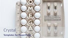  Presentation with egg - PPT theme having omega-3-word-egg-carton background and a  colored foreground